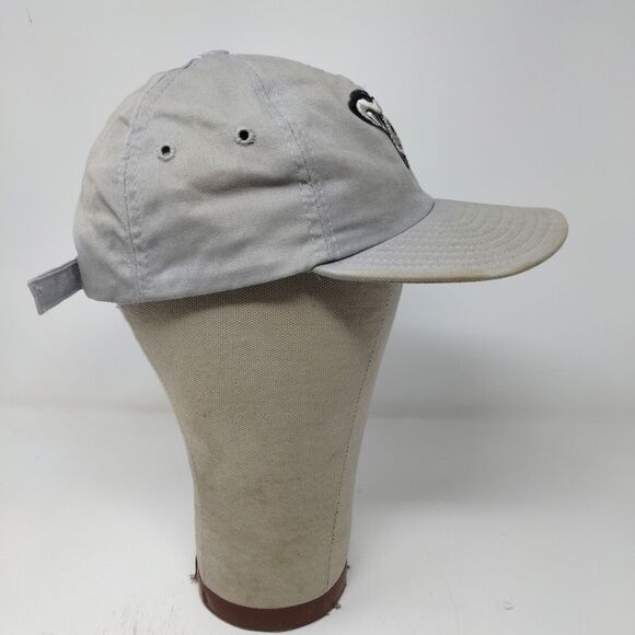 New Era Mens Slideback Hat Gray OSFA Embroidered Rattlesnake Logo Distressed - Picture 7 of 12